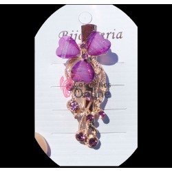 Clema pentru par metalica AGF063BB - Auriu cu cristale